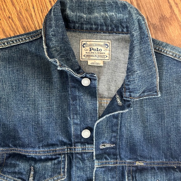 Ralph Lauren Men’s vintage blue jean jacket. Medium, good condition - Picture 2 of 5